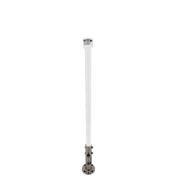 Seaview 12" Manually Folding Light Post w/316 Stainless Steel Base  LTBLED12C5 Navigation Light - White [SVMHB112LEDSSW]