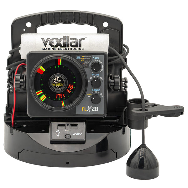 Vexilar FLX-28 Pro Pack Elite Fishing System w/Pro View Ice-Ducer  Vexilar Lithium Battery [PPEL28PV]