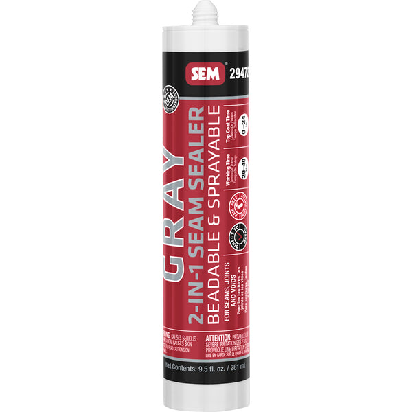 SEM 2-IN-1 Seam Sealer - 9.5oz Tube - Grey [29472]