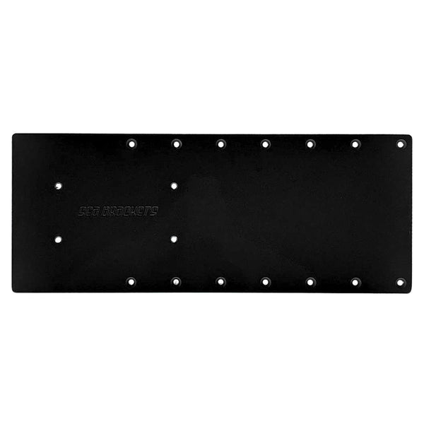 Sea Brackets 20" Straight Trolling Motor Plate f/Garmin Kraken - Black [SEA2303-BLK]