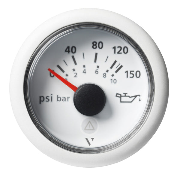 Veratron 52mm (2-1/16") ViewLine Engine Oil Pressure Gauge - 150 PSI - White Dial  Bezel [A2C59514202]